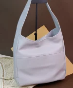 کیف طوسی چرم بزرگ - Image 2