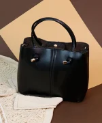 کیف دوشی زنانه چرم کیف مشکی زارا - Image 5