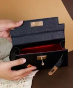 کیف دوشی دخترانه چرم هرمس قفل دار - Image 5